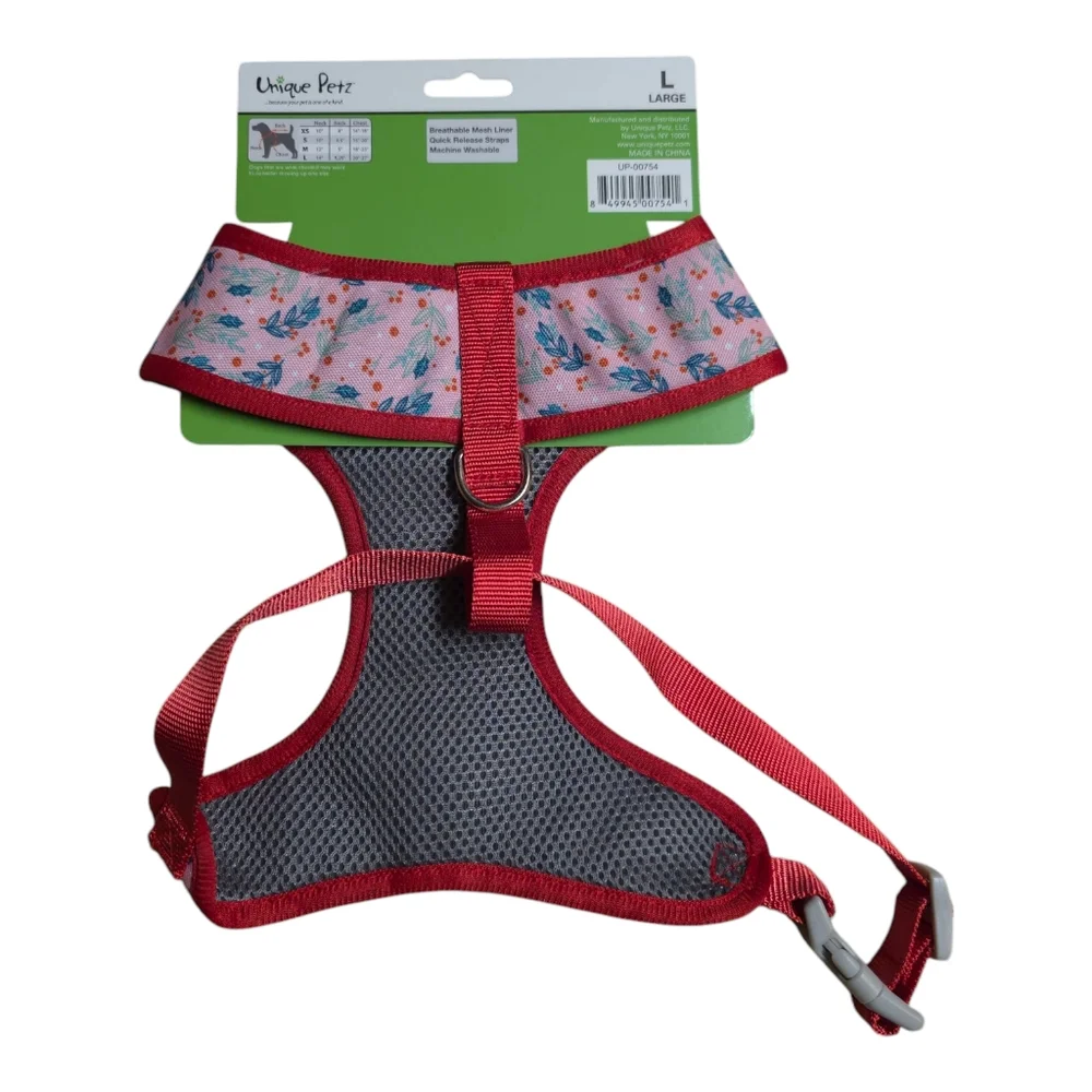 Unique Petz Pet Fashion Harness Large Breathable Mesh Liner Quick Release Straps
